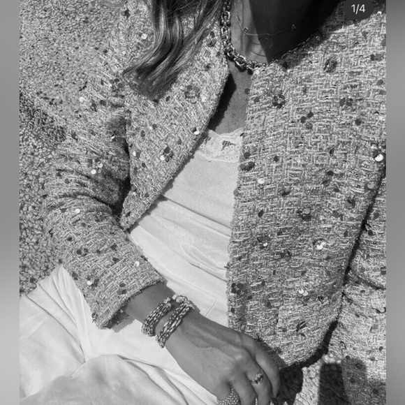 Zara NWT Rare Luxury Formal Runway Party Wedding Holiday Sequin